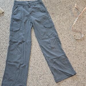 American Eagle Outfitters Gray Flare Cargo Jeans